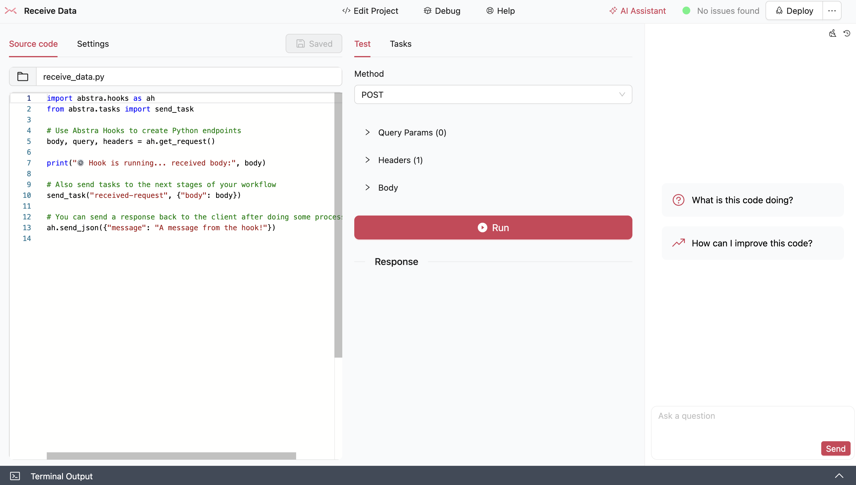 Hooks Screen