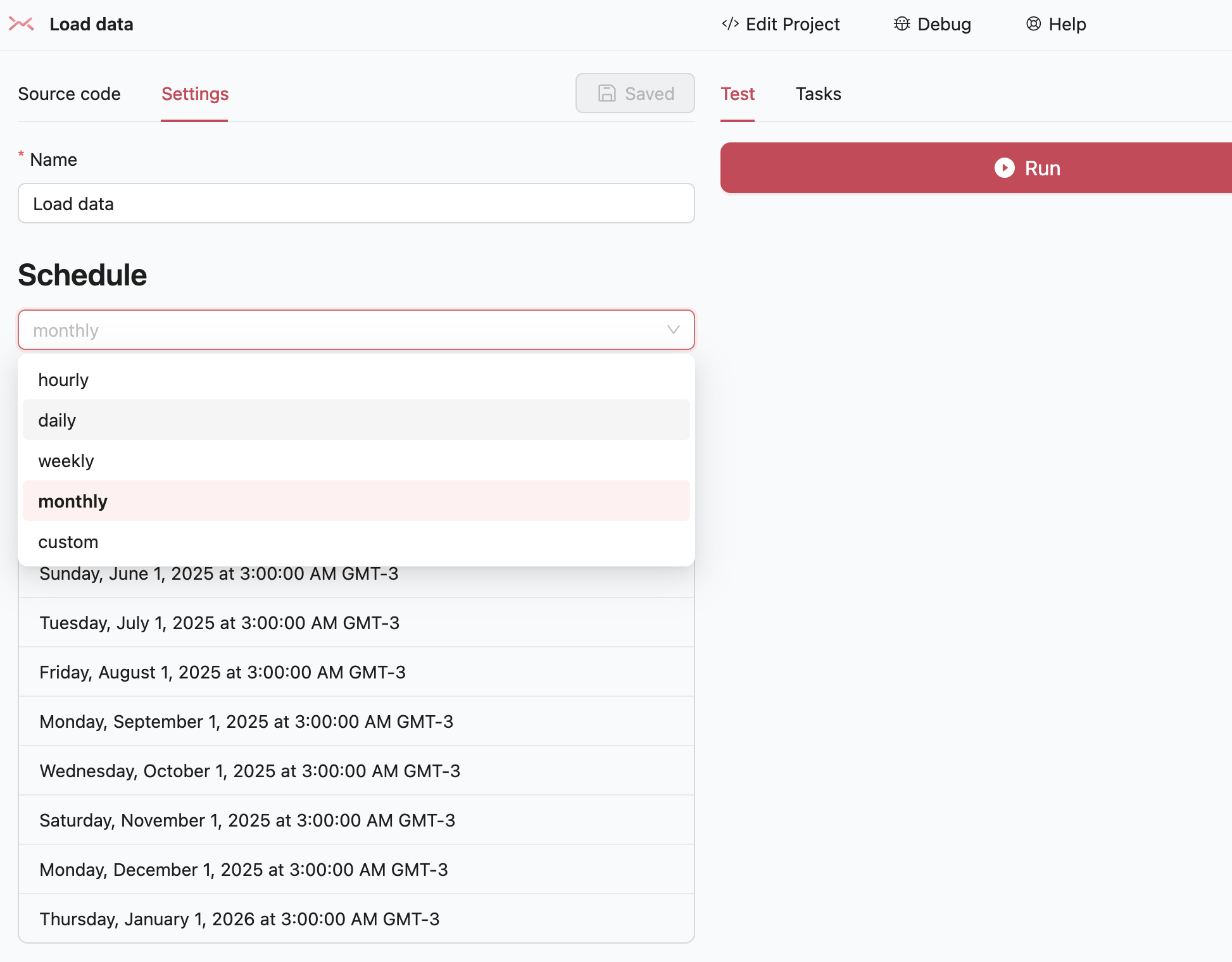 Job Scheduling UI