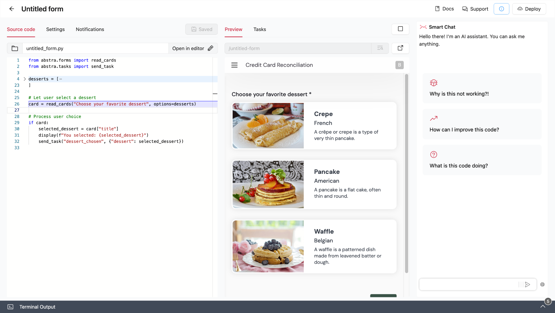 Interactive Form Creation